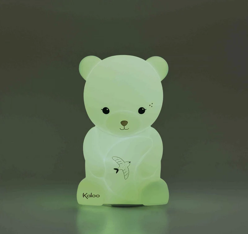 Veilleuse bébé silicone ours – rechargeable 18 cm