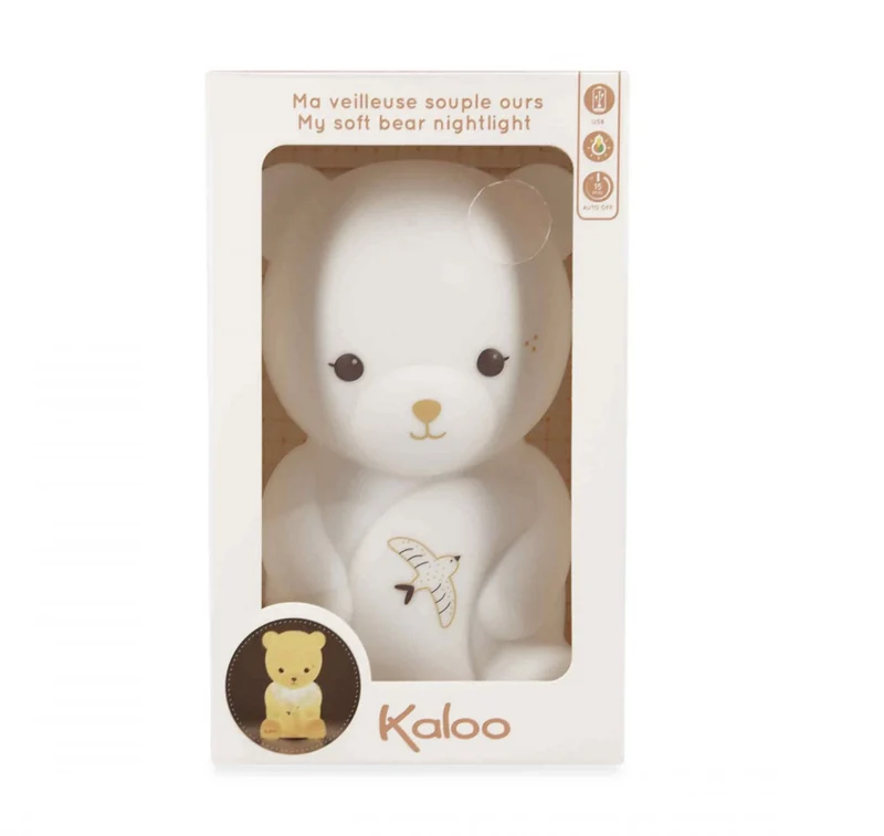 Veilleuse bébé silicone ours – rechargeable 18 cm