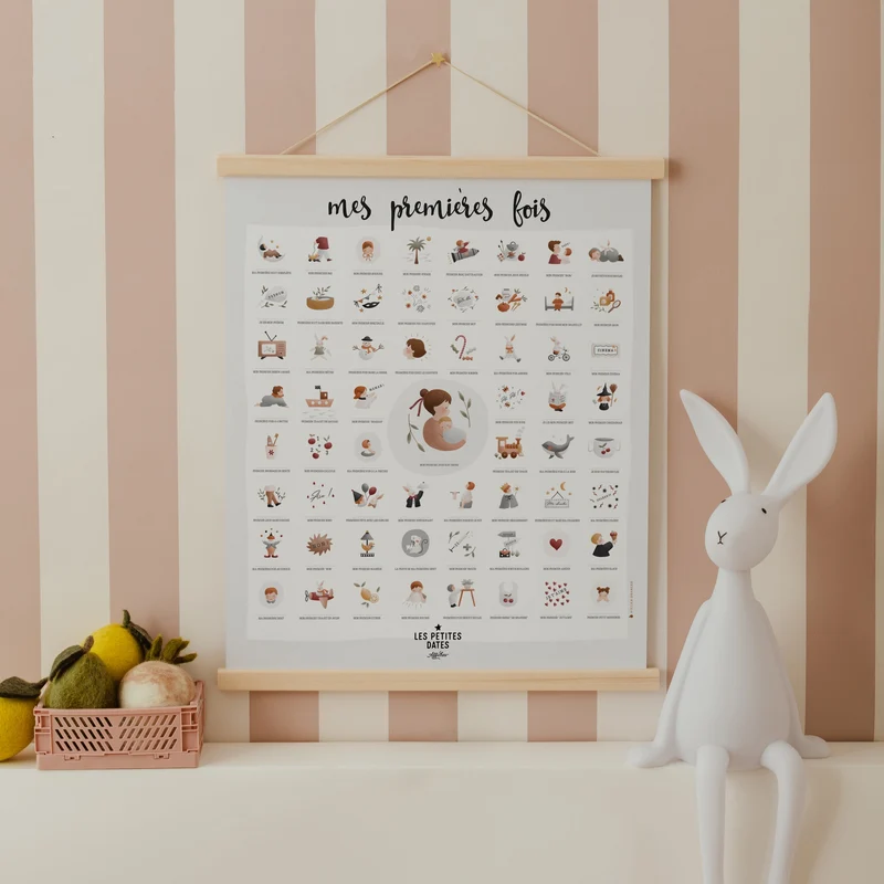 Affiche à tamponner Mes premières fois - Atelier Oranger