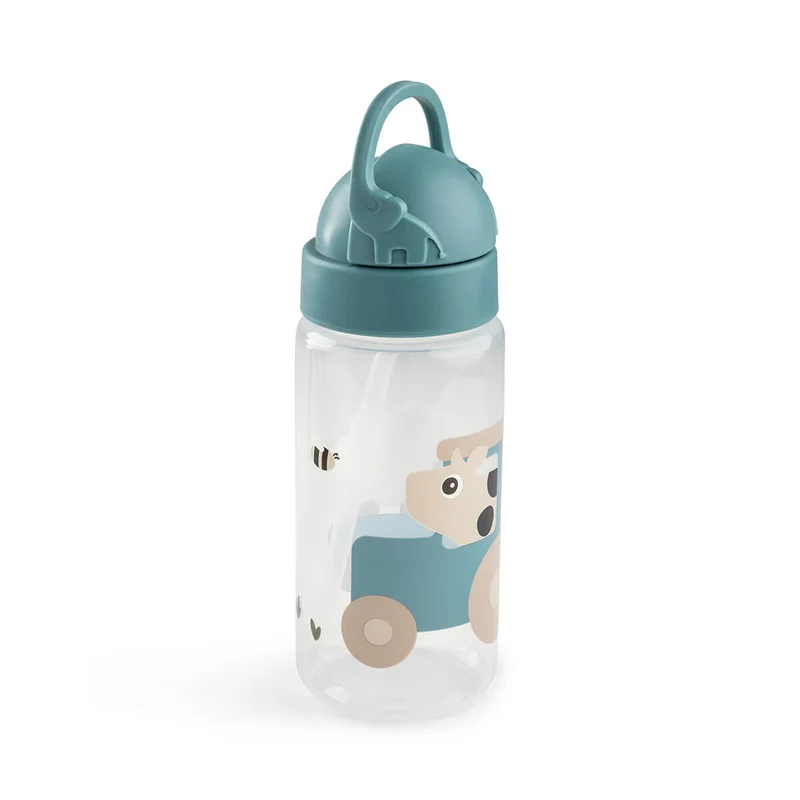 Gourde à paille Tiny farm - Bleu - 350 ml