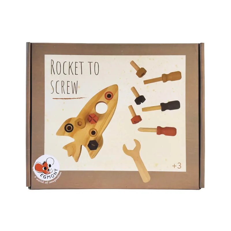 Fusée en bois à assembler