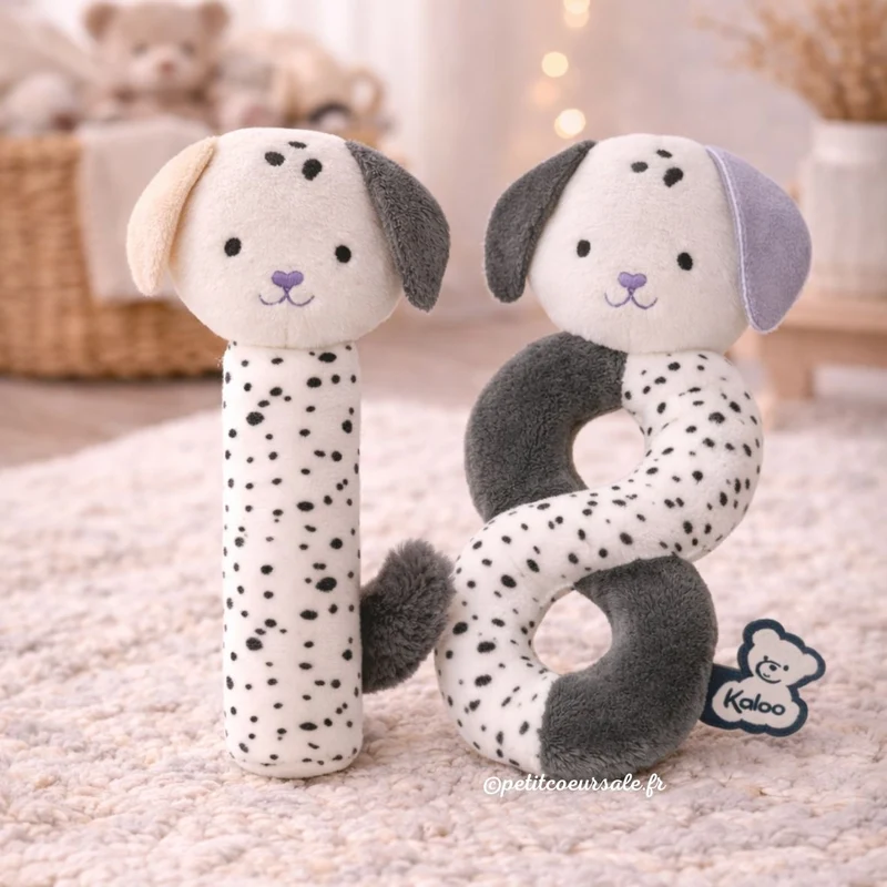 Hochet bébé naissance – Chiot torsadé