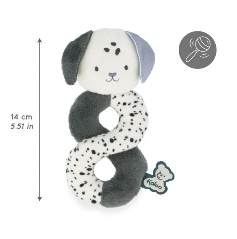 Hochet bébé naissance – Chiot torsadé