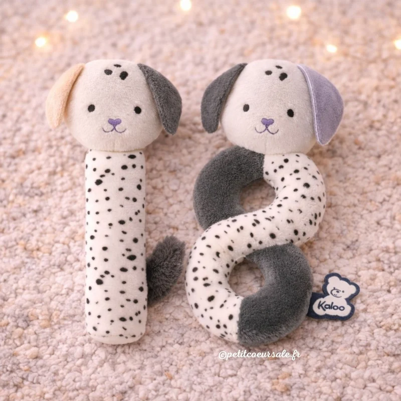 Hochet bébé naissance – Chiot torsadé