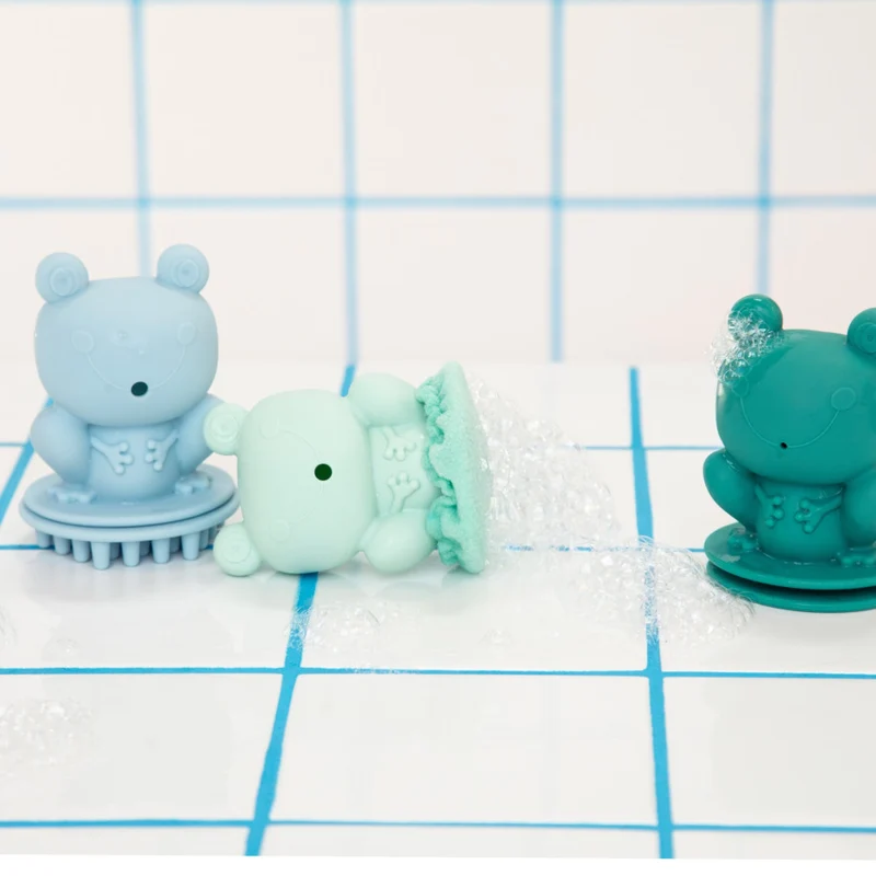 Jouets de bain bébé – Set 3 grenouilles en silicone