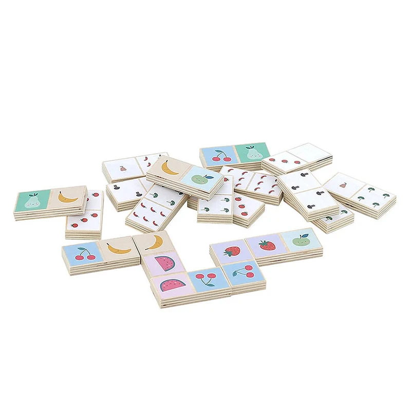 Dominos bois 2 ans – jeu éducatif fruits