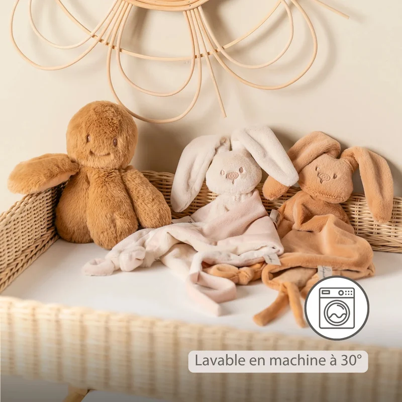 Maxi doudou lapin bébé 65x40 cm – Doudou sable dès la naissance