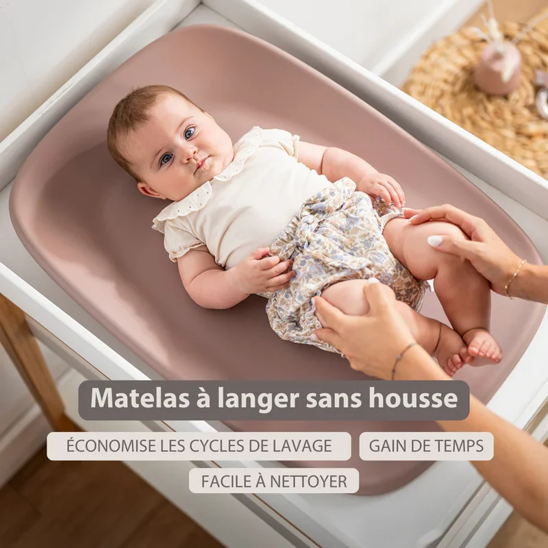 Matelas à langer 70x50 cm Softy Rose – sans housse