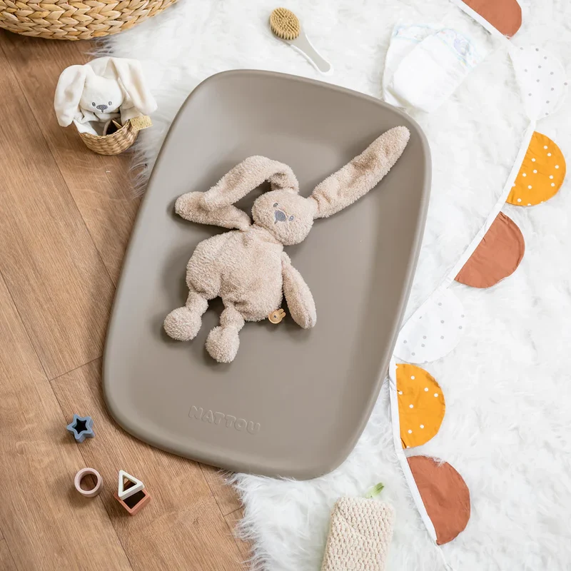 Matelas à langer 70x50 cm Softy Taupe – mousse PU