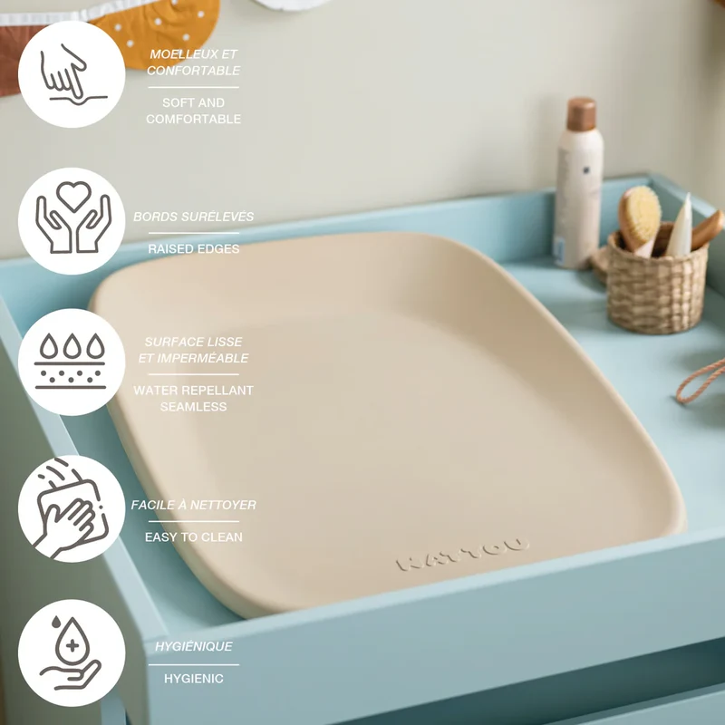Matelas à langer 70x50 cm Softy Beige – sans housse