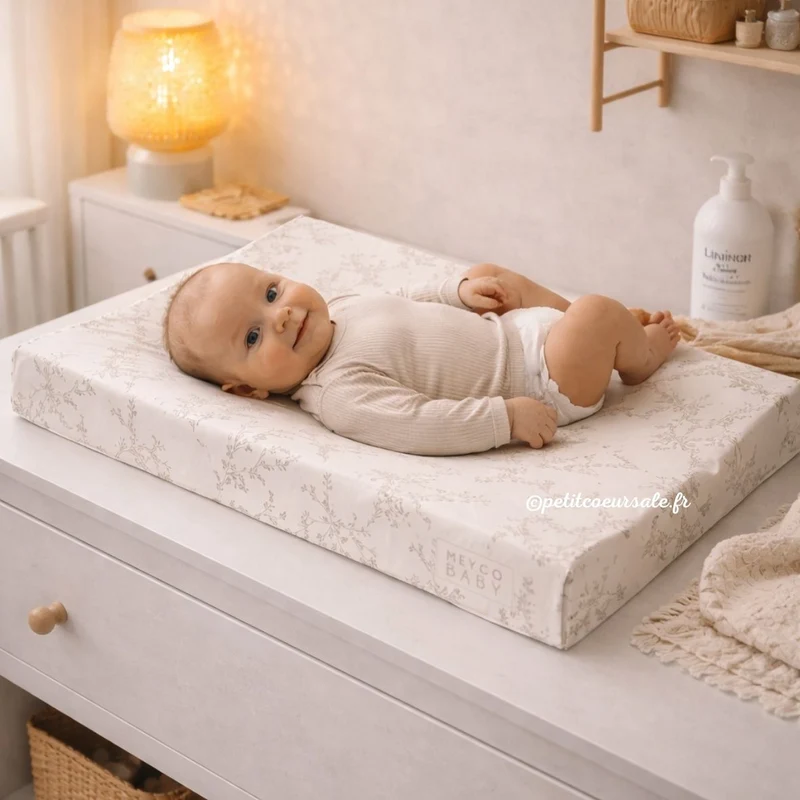 Matelas à langer bébé 50x70 cm imperméable branches