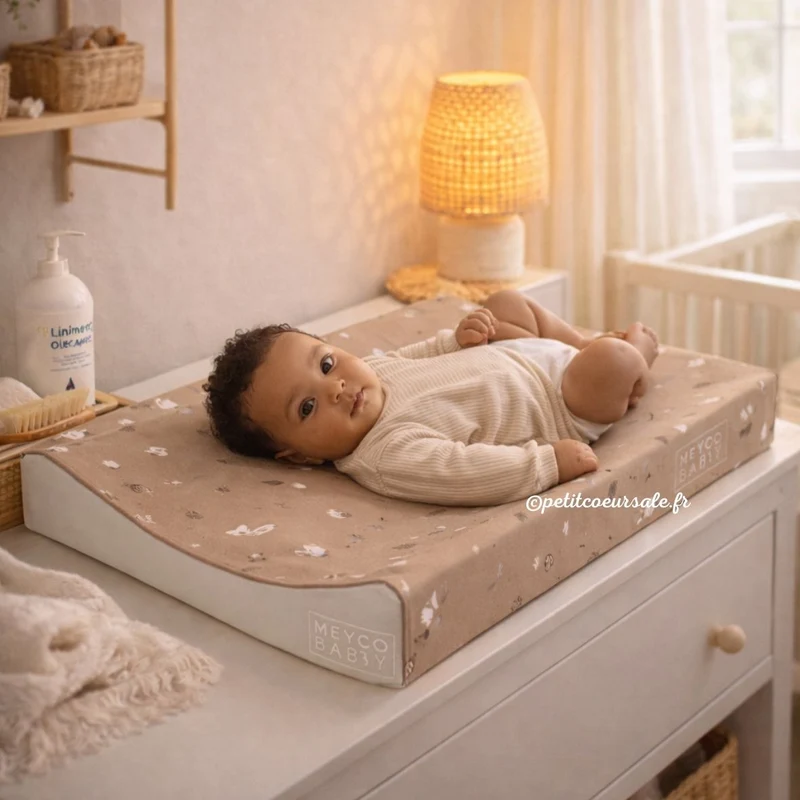 Matelas à langer bébé 50x70 cm imperméable forêt