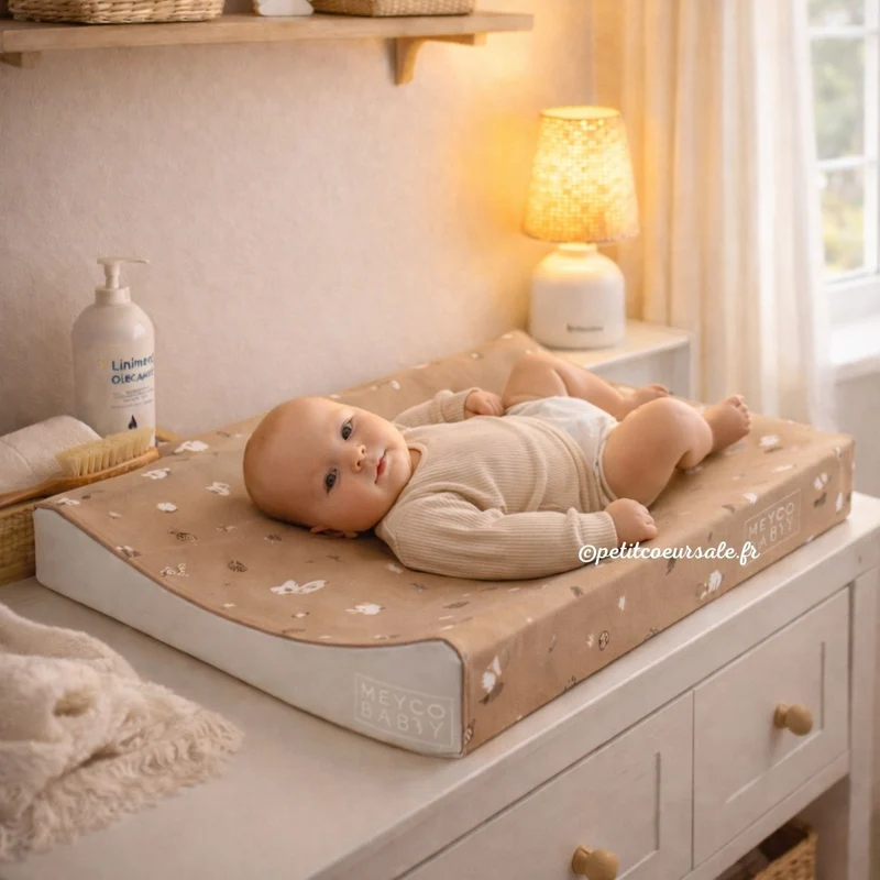 Matelas à langer bébé 50x70 cm imperméable forêt