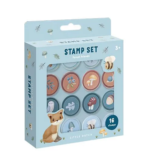 Tampons encreurs enfant – Animaux de la forêt (16 pièces) Forest friends