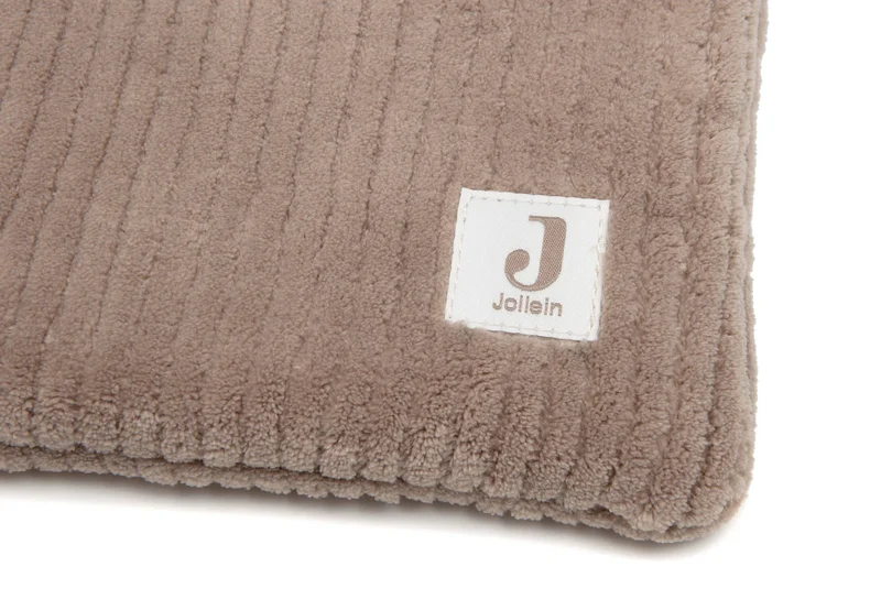 Organisateur de lit bébé côtelé Milky Coffee – rangement pratique