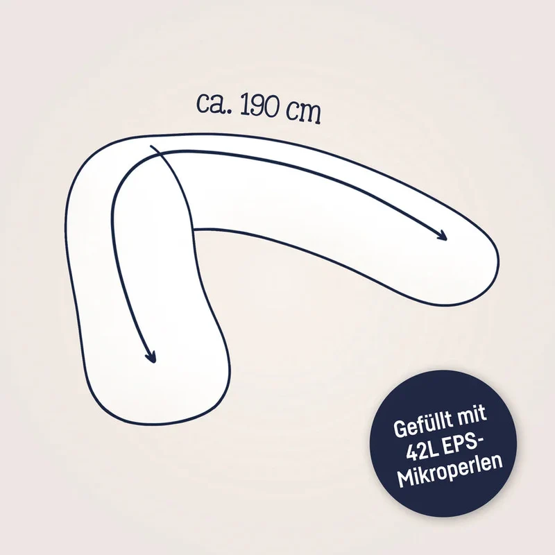 Coussin d’allaitement en coton biologique polyvalent – modèle Night & Day