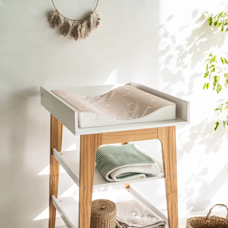 Matelas à langer bébé 50x65 cm – bords vagues sécurisés little goose