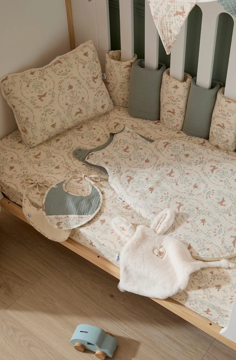 Doudou lapin bébé ultra doux – Doudou plat Jardin Enchanté