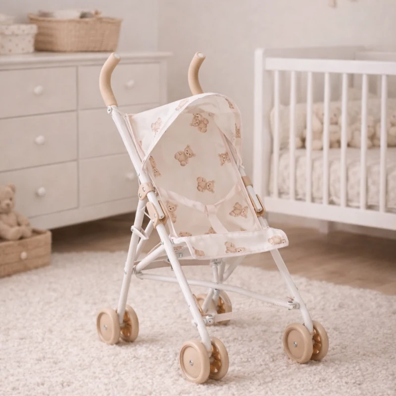 Poussette parapluie poupée Teddy – Jouet imitation enfant