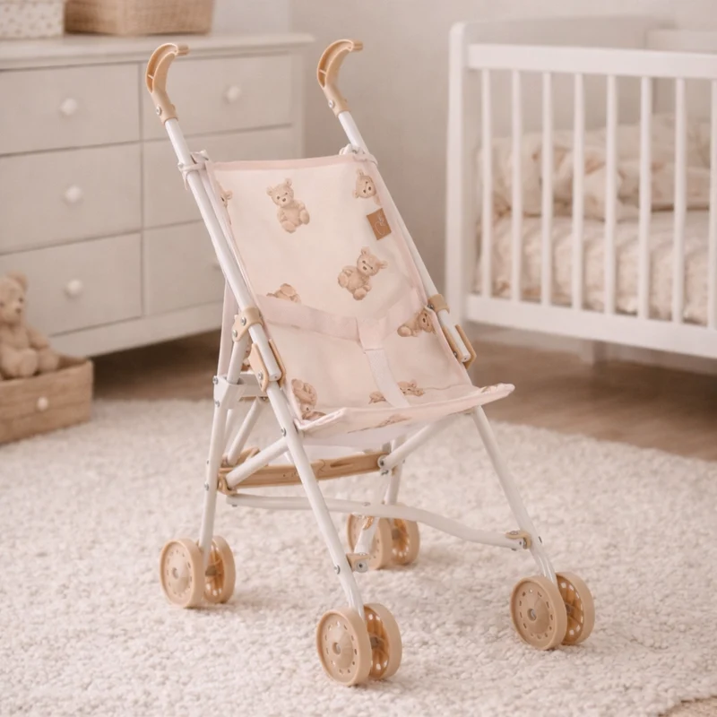 Poussette poupée enfant légère – Motif ours Roma Teddy