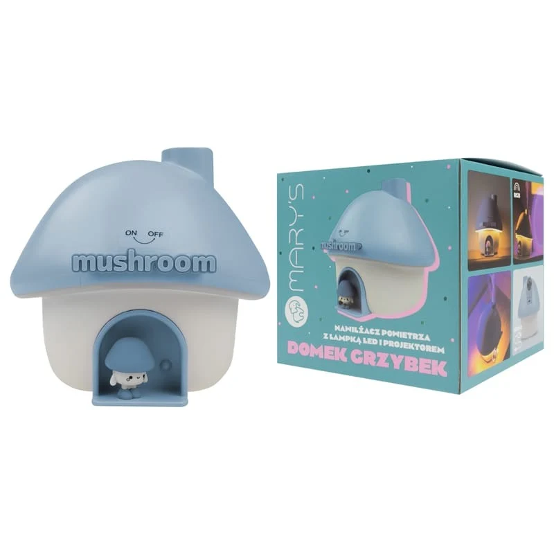 Humidificateur Mushroom House bleu
