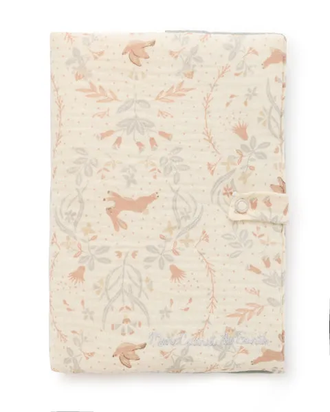 Protège-carnet de santé bébé coton – Jardin enchanté