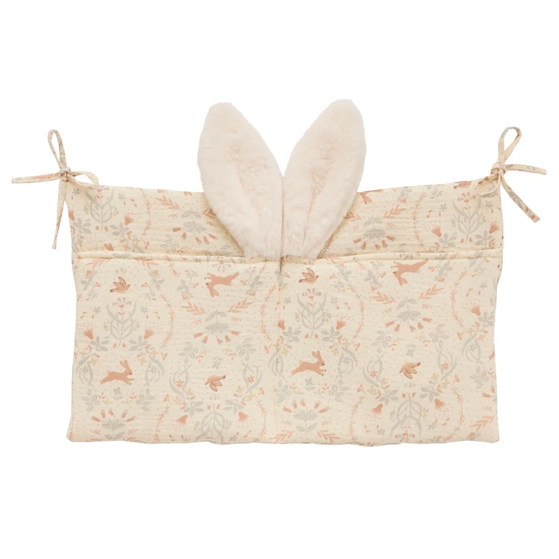 Pochette de rangement pour lit bébé – Jardin enchanté ivoire
