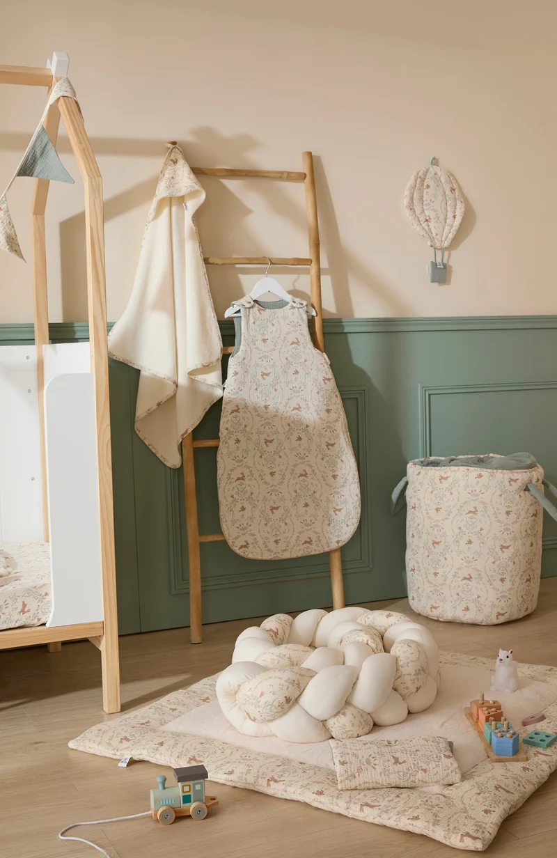 Tapis de parc bébé réversible 100x100 cm – Jardin enchanté