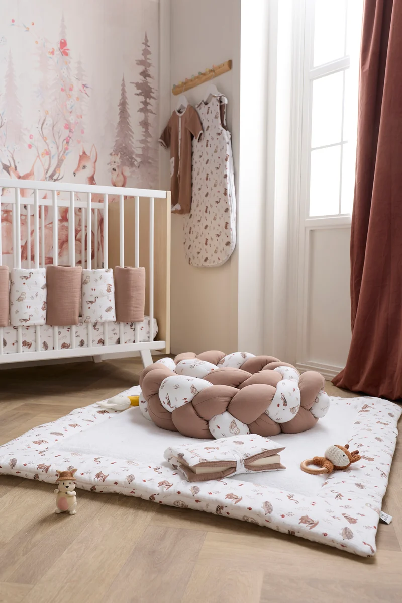 Tapis de parc bébé réversible 100x100 cm – Cosy forest