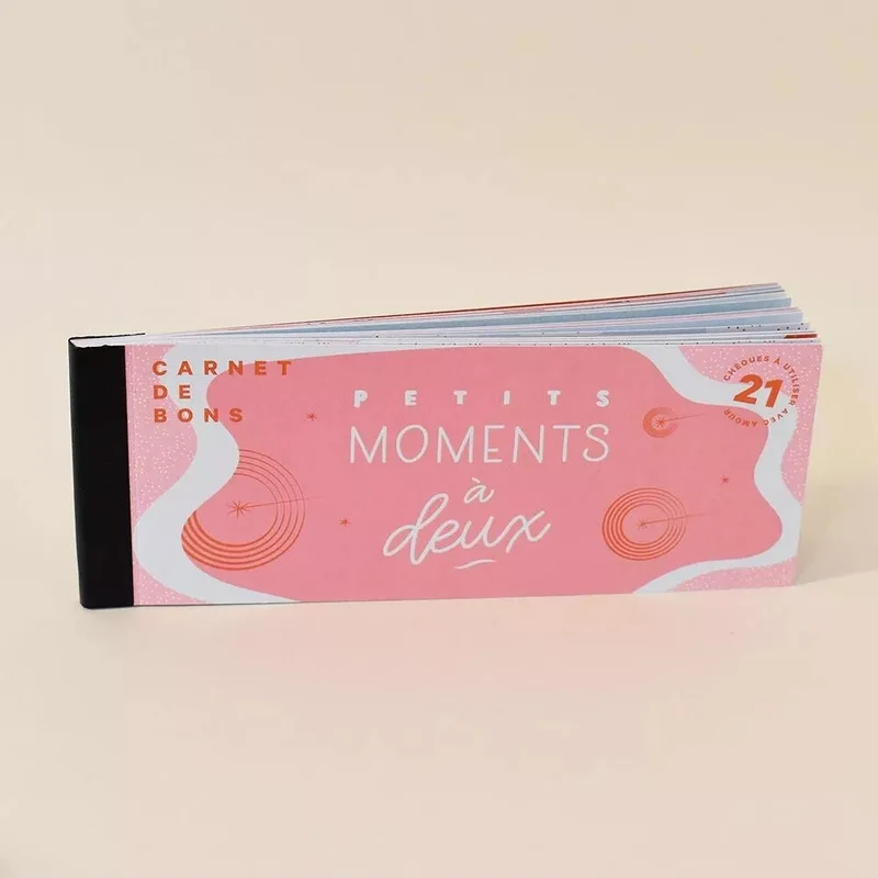 Carnet de Bons Chéquier Romantique Petits Moments à Deux