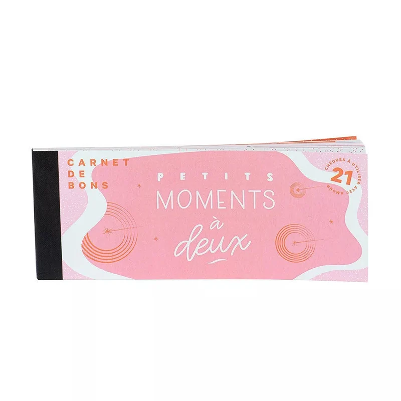 Carnet de Bons Chéquier Romantique Petits Moments à Deux