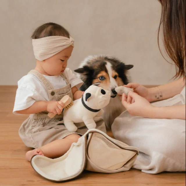 Ensemble Chiot Frenchie – Jouet interactif et éducatif pour enfant