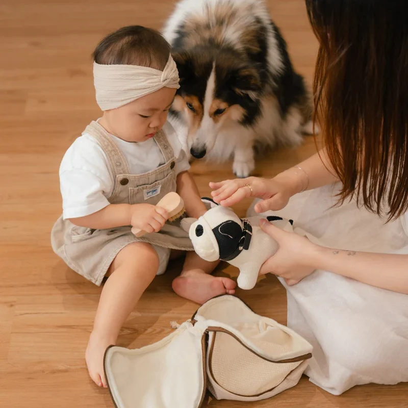 Ensemble Chiot Frenchie – Jouet interactif et éducatif pour enfant