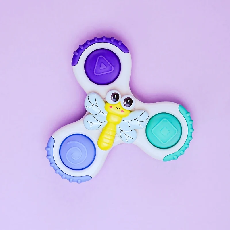 Jouets bébé ventouse sensoriels – Lot de 3 spinners