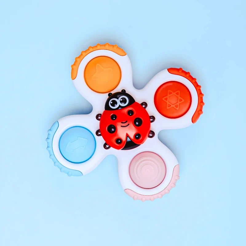 Jouets bébé ventouse sensoriels – Lot de 3 spinners
