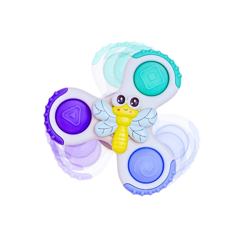 Jouets bébé ventouse sensoriels – Lot de 3 spinners