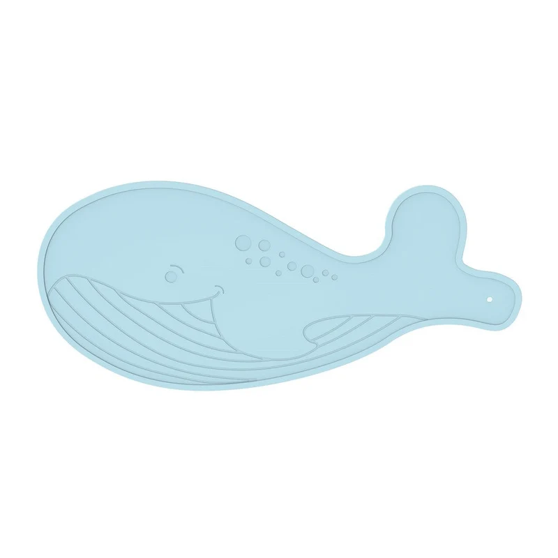 Tapis de bain bébé antidérapant baleine Dobbs – Bleu