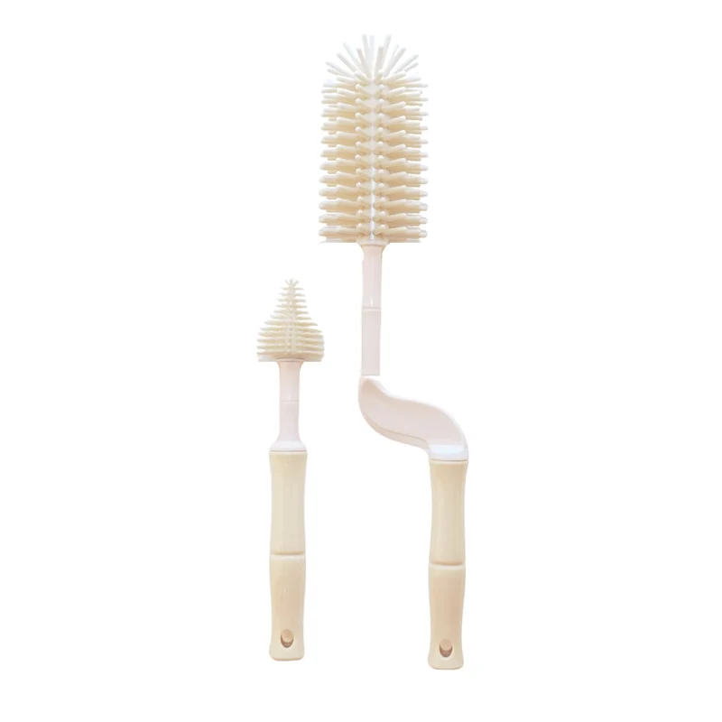 Set de goupillons biberon silicone bébé – Beige