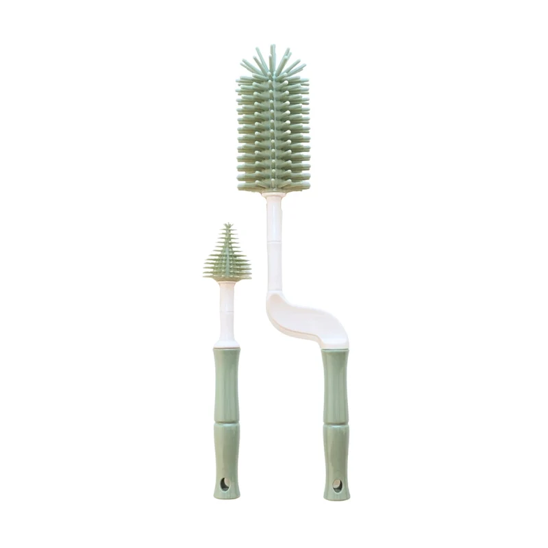 Set de goupillons biberon silicone bébé – Vert jade