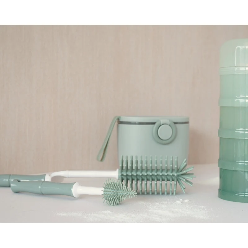 Set de goupillons biberon silicone bébé – Vert jade