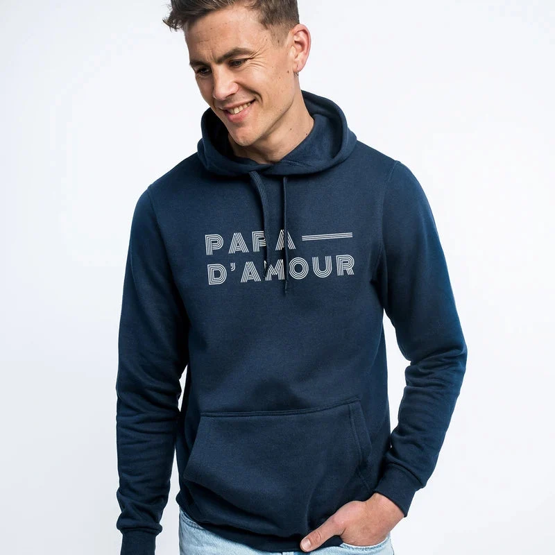 Sweat bleu marine homme « Papa d’amour »