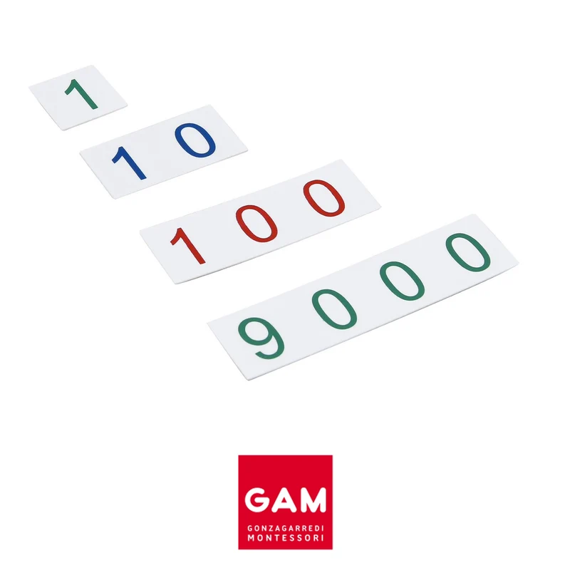 Petites cartes des symboles en plastique : 1-9000