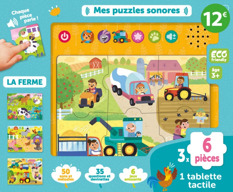 Mes puzzles sonores - La ferme