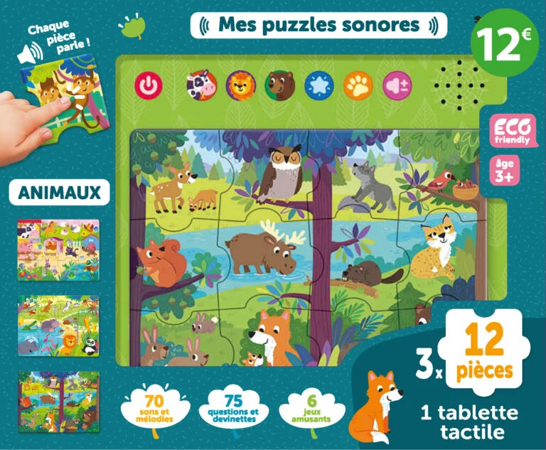 Mes puzzles sonores - Les animaux