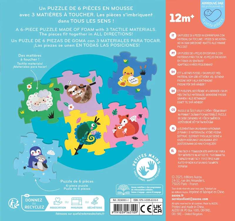 Puzzle en mousse bébé tactile