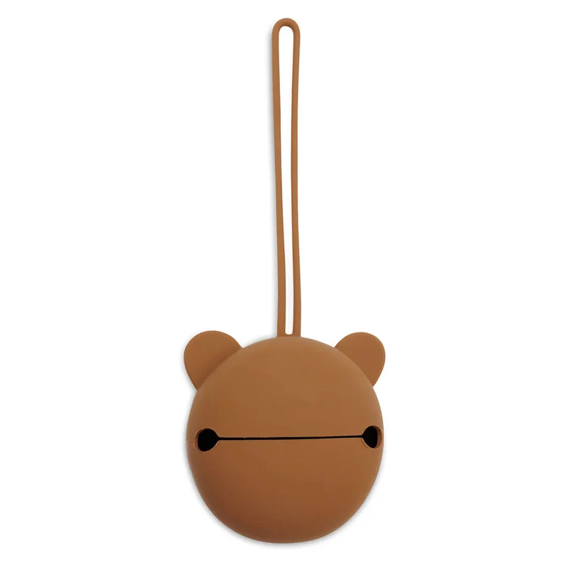 Étui tétine silicone bébé - Caramel