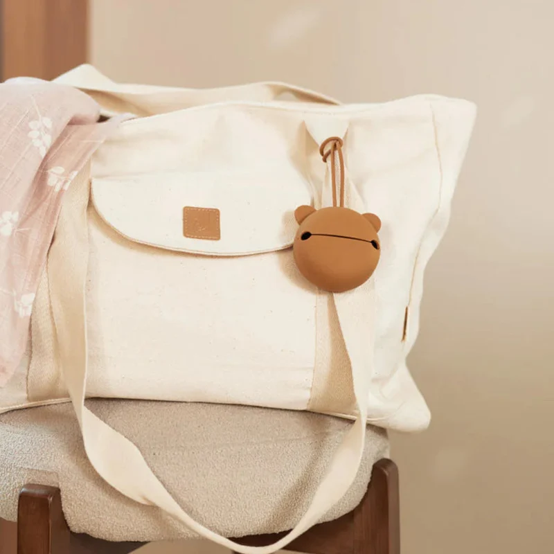 Étui tétine silicone bébé - Caramel