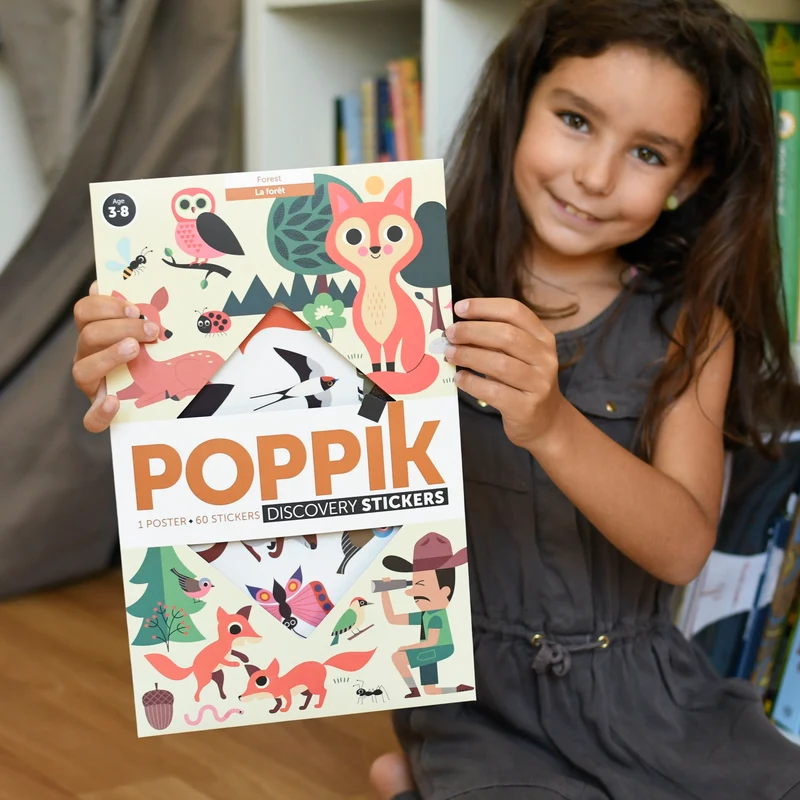 Discovery Forest – Poster éducatif avec stickers pour enfants