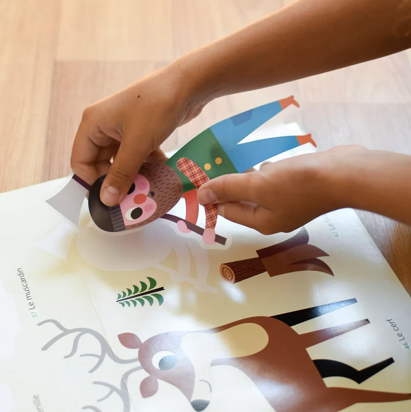 Discovery Forest – Poster éducatif avec stickers pour enfants