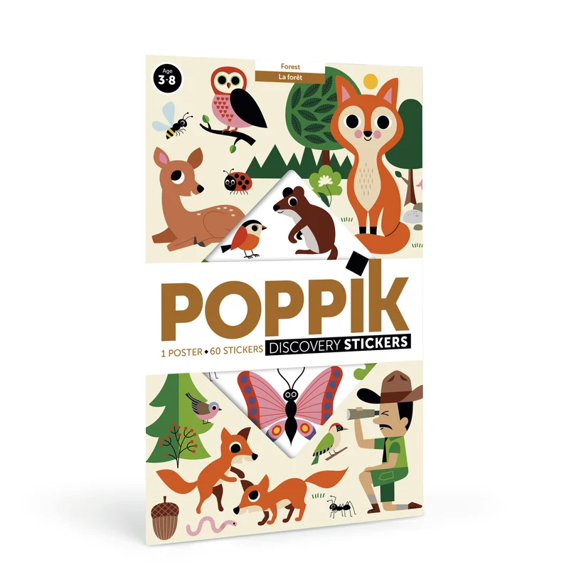 Discovery Forest – Poster éducatif avec stickers pour enfants